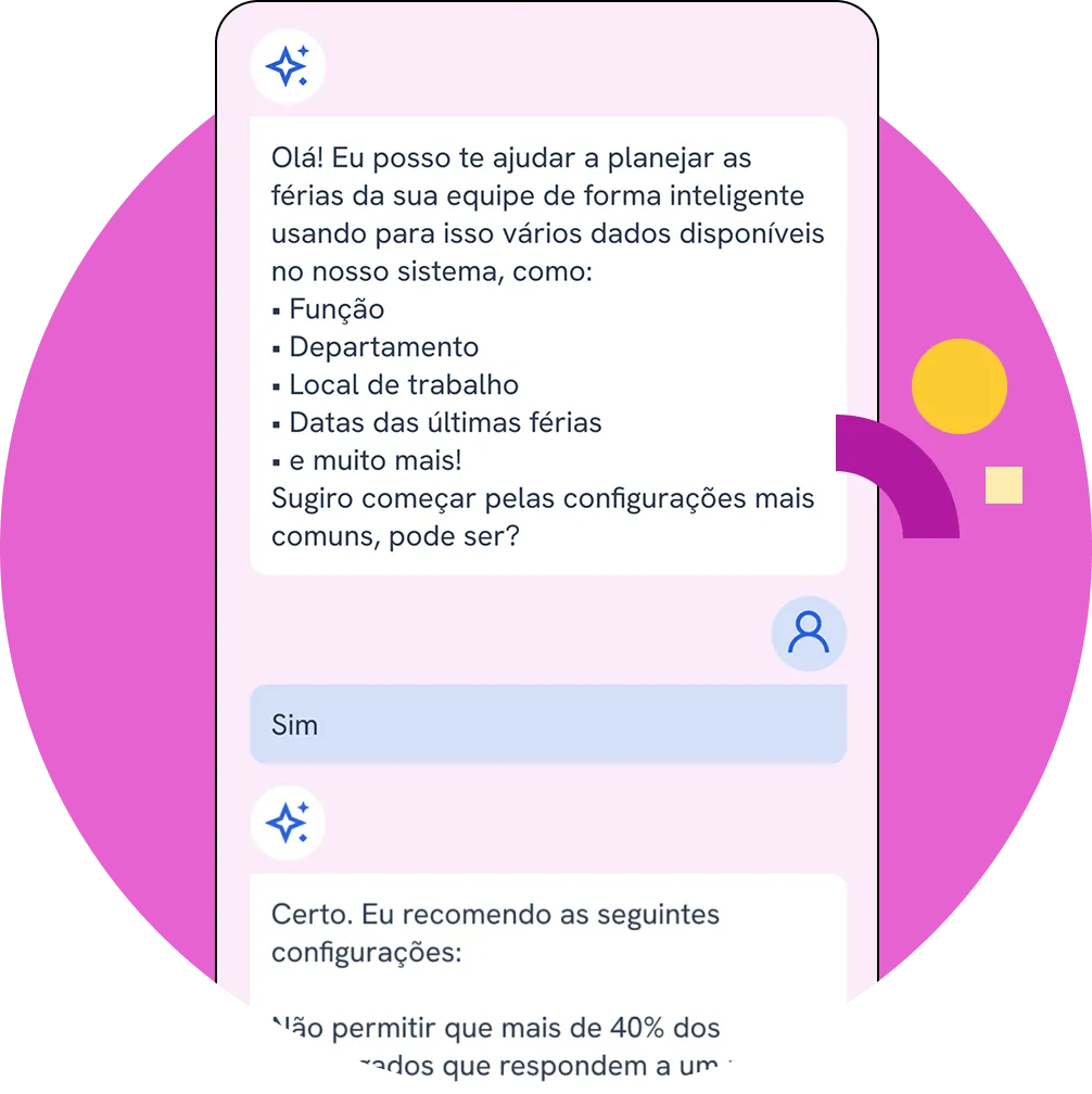 Pontotel AI assistant chat interface for vacation planning