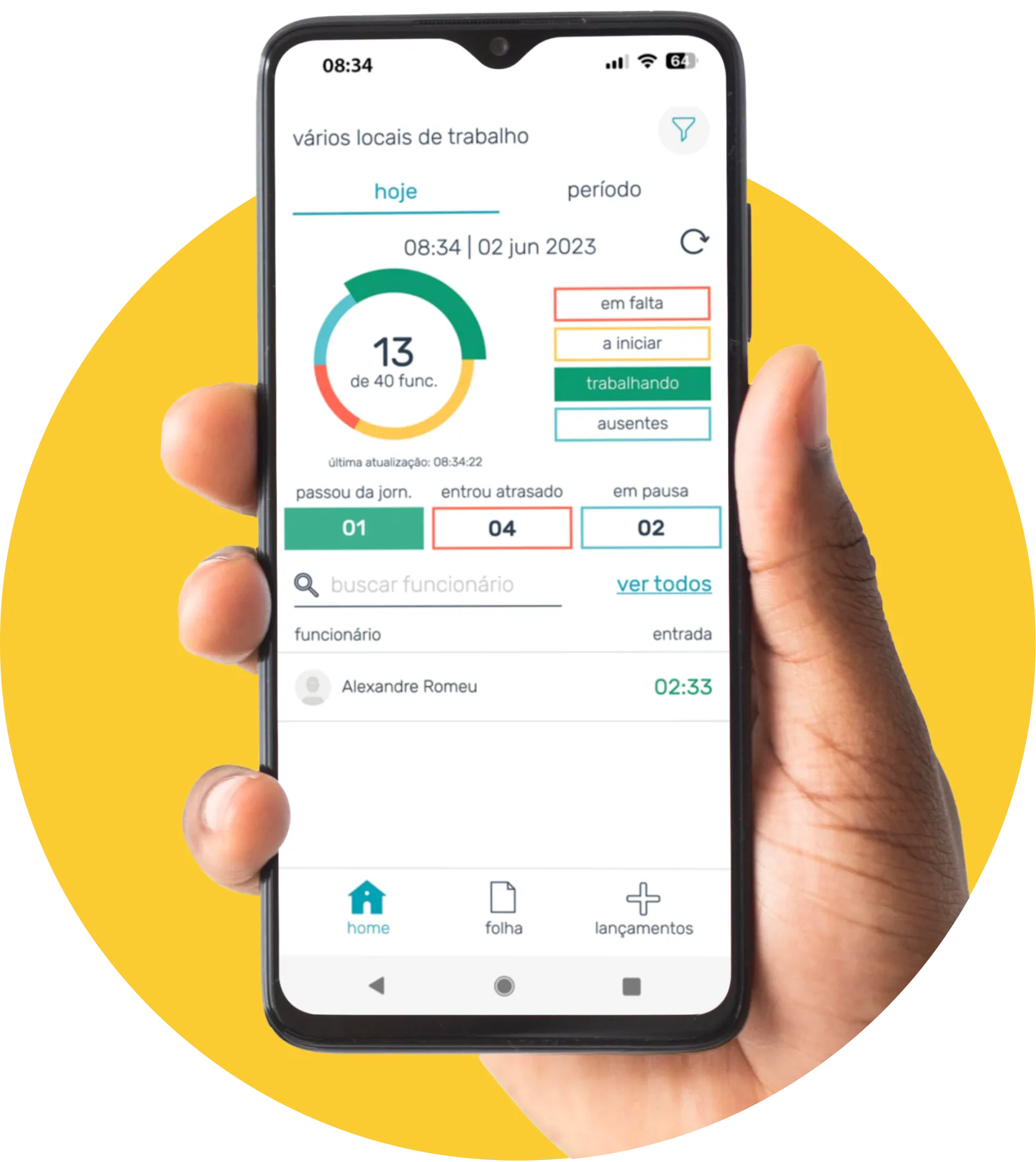Time management via app