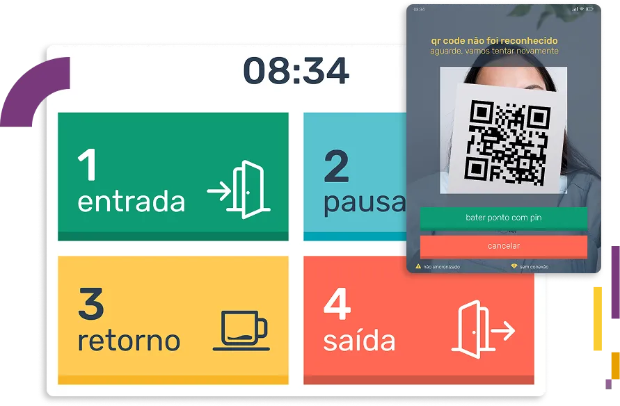 Pontotel web time tracking screen