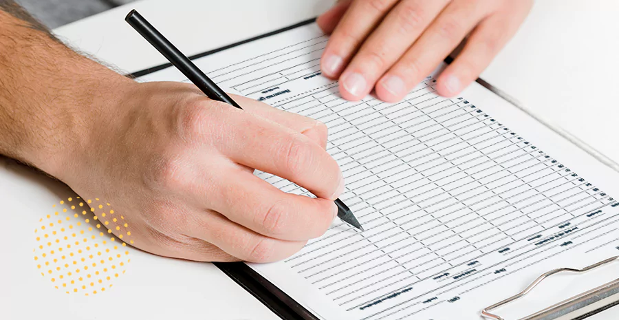 preenchendo folha de ponto