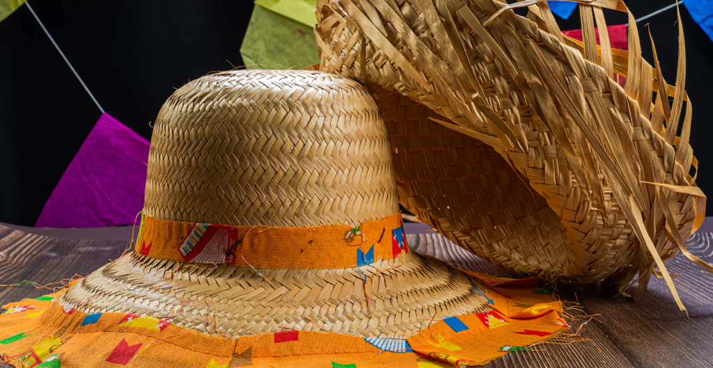 chapéus de palha de festa junina