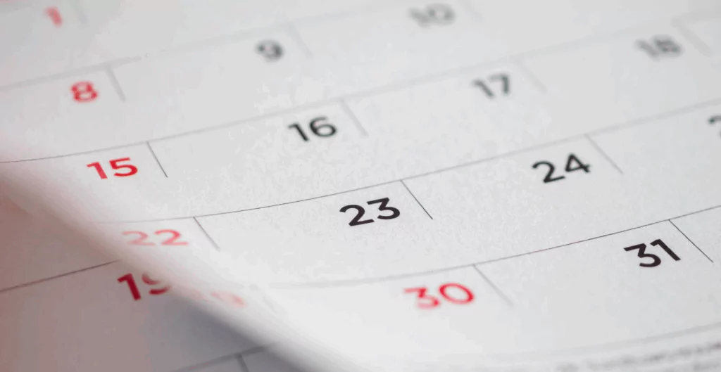 Imagem de um calendário 