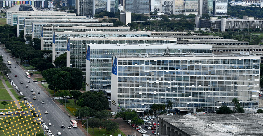 imagem dos prédios de Brasilia 