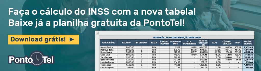 planilha calculo inss e irrf da pontotel