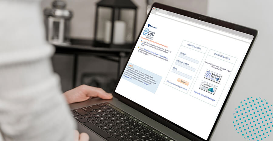 imagem de um notebook mostrando a tela de certificado do ecac