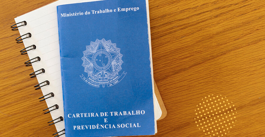 imagem da carteira de trabalho e previdência social
