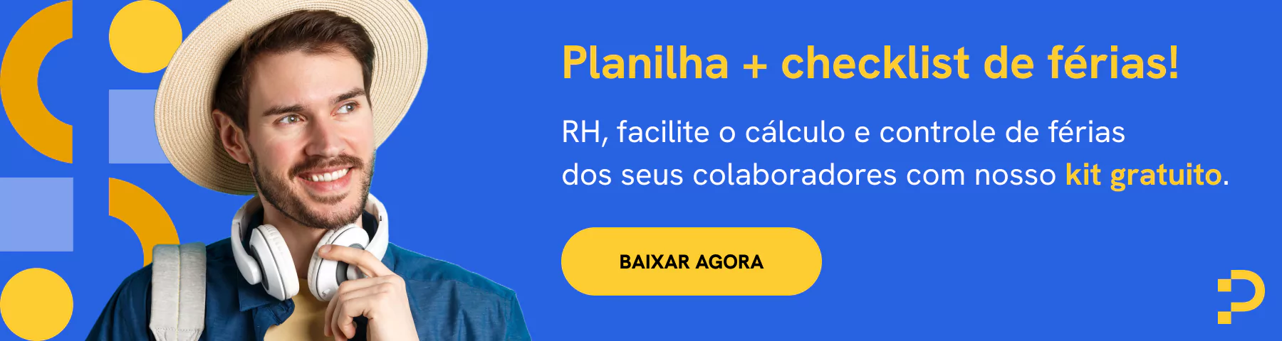 Banner combo de férias material